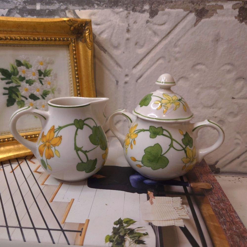 Floral Teapot and Creamer Set - Picture 16 of 16